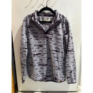 LIV Outdoors Purple Patterned Fleece Woman’s Size Small